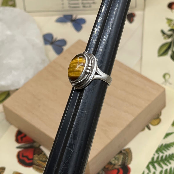 Vintage Sterling Tigers Eye Ring