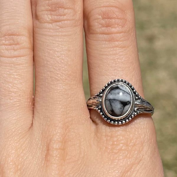 Vintage Zebra Jasper Sterling Silver Ring
