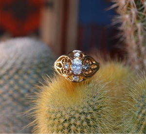 Unmarked Estate Sale Filigree Ring