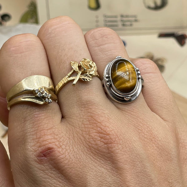 Vintage Sterling Tigers Eye Ring