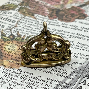 Antique Gold Filled Watch Fob Engraved (“FB”)