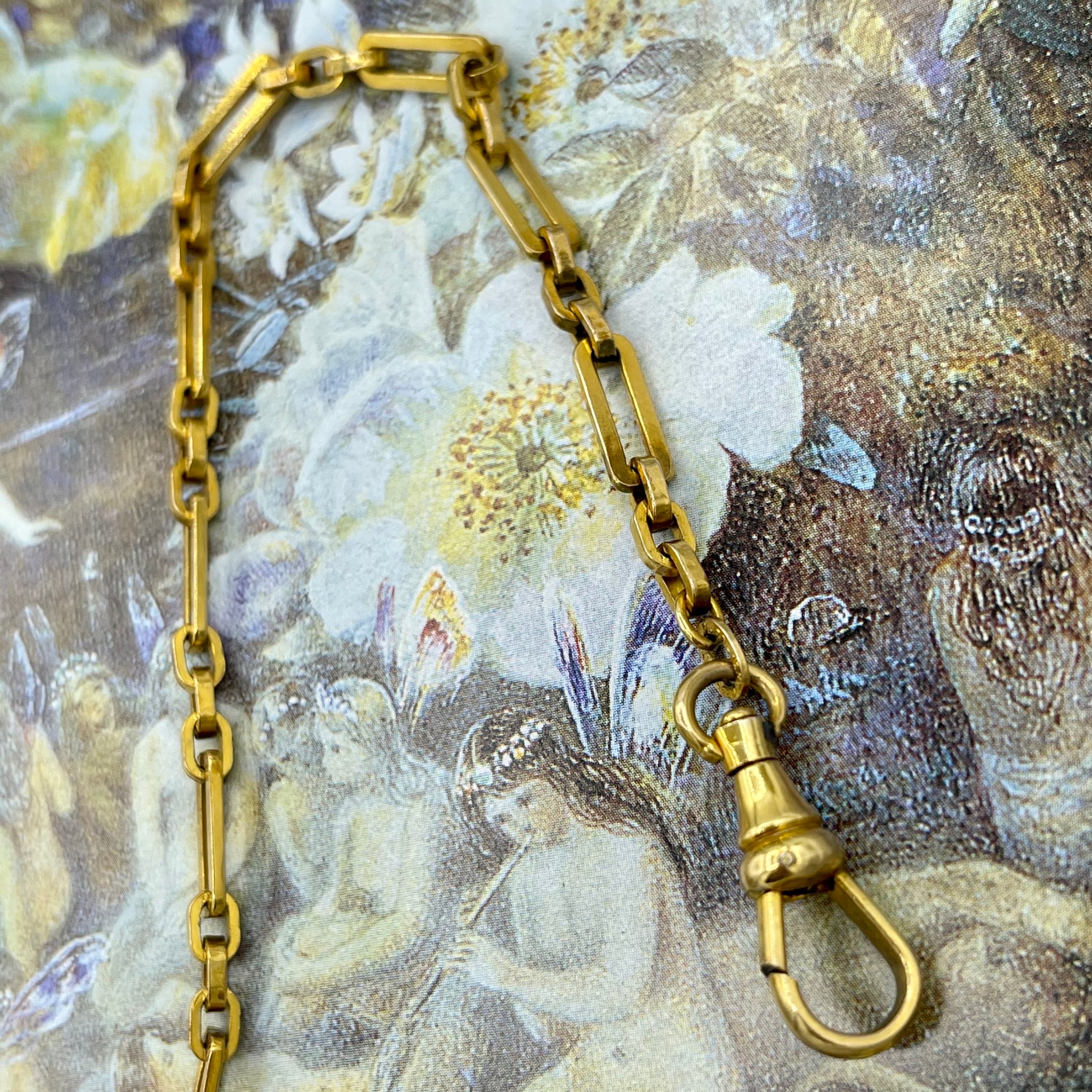 Antique Victorian 12kt Gold Filled Box Link Watch Chain