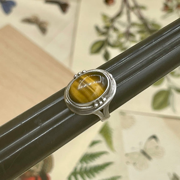 Vintage Sterling Tigers Eye Ring