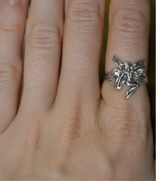 Sterling Silver Nude Fairy Ring 🧚‍♀️