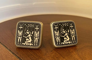 1970’s Egyptian Revival Hieroglyphic Cufflinks