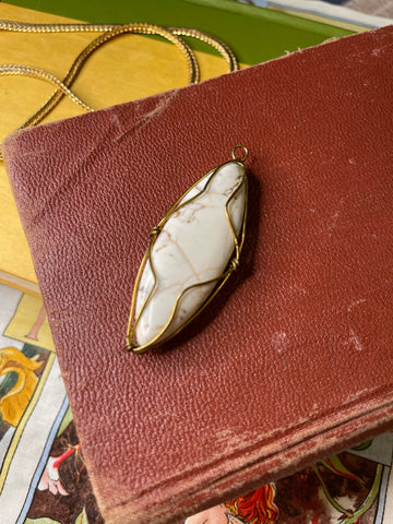 Vintage Arizona White Turquoise Pendant