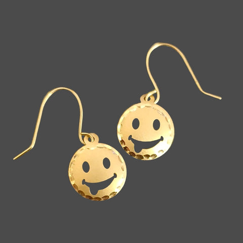 Estate Find 14kt Gold Funny Face Earrings