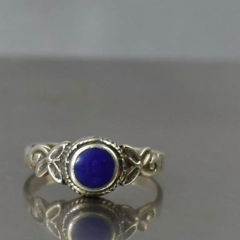 Vintage Sterling Silver + Lapis Ring
