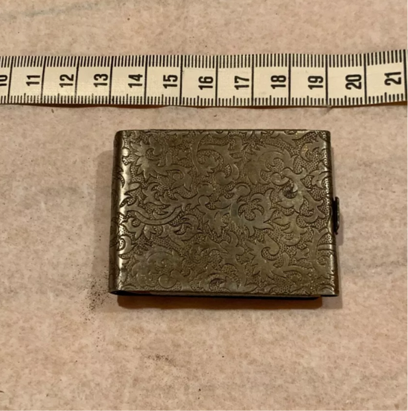 Engraved Vintage Match Holder Case