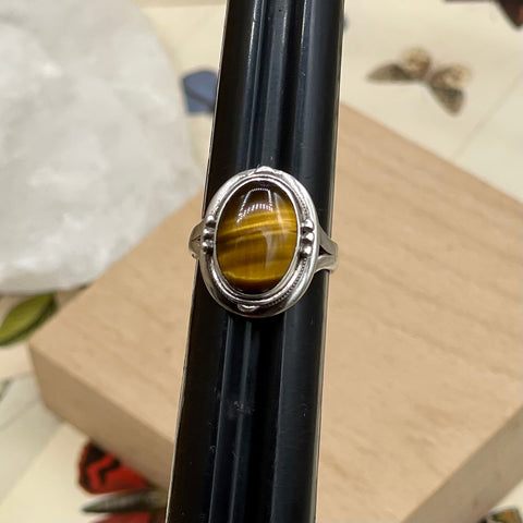 Vintage Sterling Tigers Eye Ring