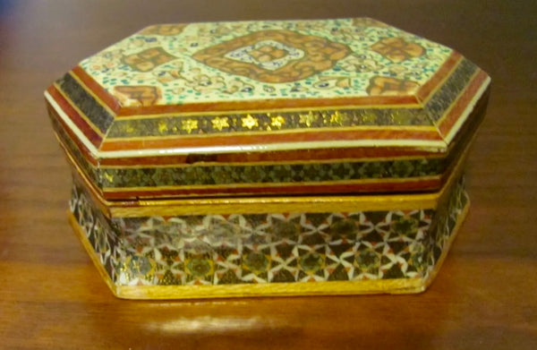 Vintage Bohemian Hand painted Wooden Ring/Trinket Boxes