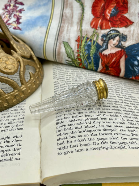 Cut Glass Tear Catcher with Screw Cap