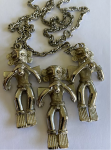 Vintage Tribal Men 26” Chunky Necklace