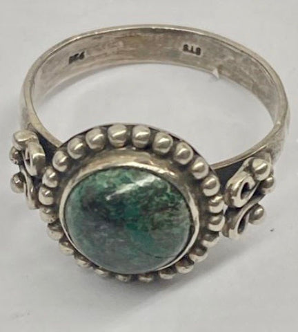 Handmade Hopi Sterling Silver + Turquoise Ring