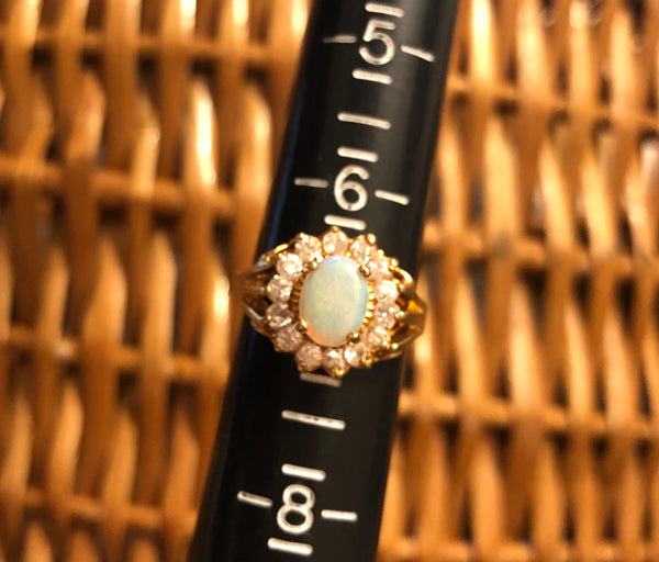 14kt Gold Plated Opal Ring