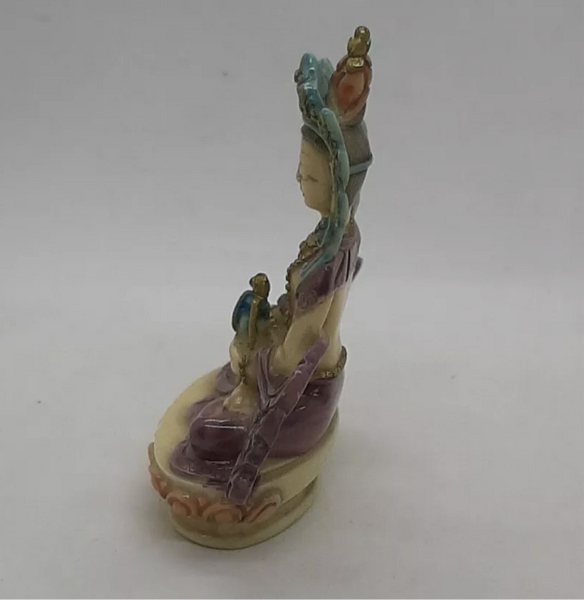Vintage Carved Oriental Hindu Buddhist Goddess Netsuke