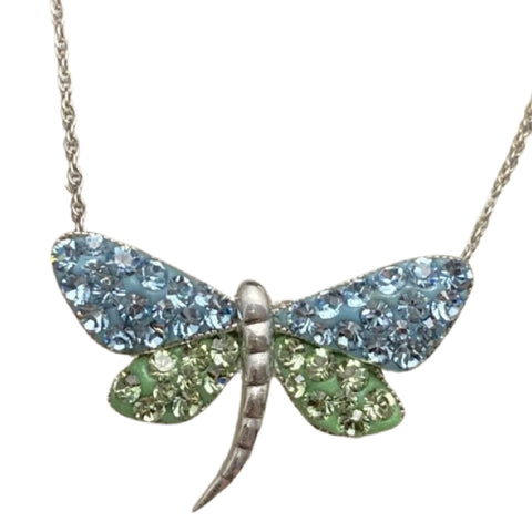 Sterling Silver Swarovski Dragonfly Necklace