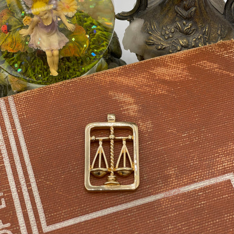Vintage Unmarked Libra Scale Pendant