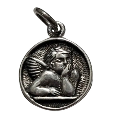 Vintage Sterling Silver Cherub Charm