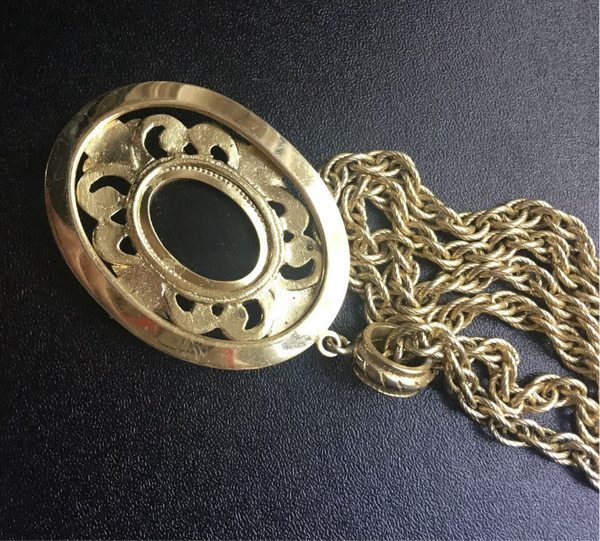Vintage Whiting and Davis Stamped Necklace
