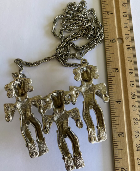 Vintage Tribal Men 26” Chunky Necklace