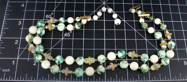 1950’s Double Strand Glass Bead Necklace