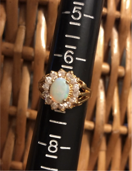 14kt Gold Plated Opal Ring