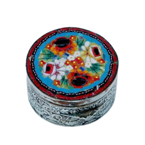 Vintage Italian Micro Mosaic Trinket Box
