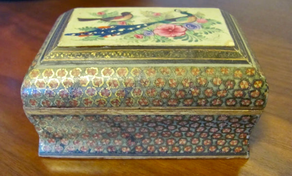 Vintage Bohemian Hand painted Wooden Ring/Trinket Boxes