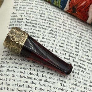 Antique Bakelite Gold Tip Cigar Holder