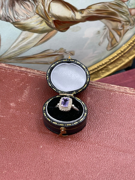 Vintage Sterling Silver Amethyst Ring