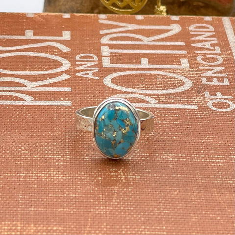 Arizona Mojave/Mohave Turquoise (7.2 ct) Sterling Silver Ring