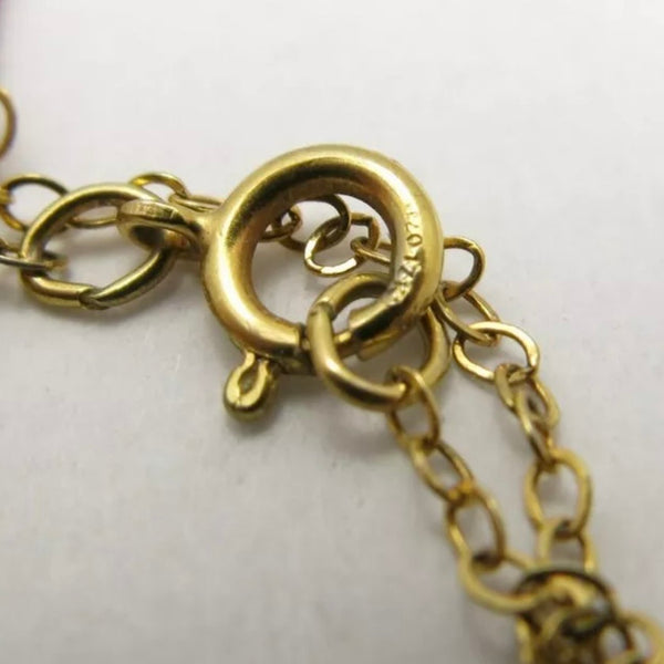 Vintage WC Co. Gold Filled Pink Glass Lavaliere Pendant Necklace