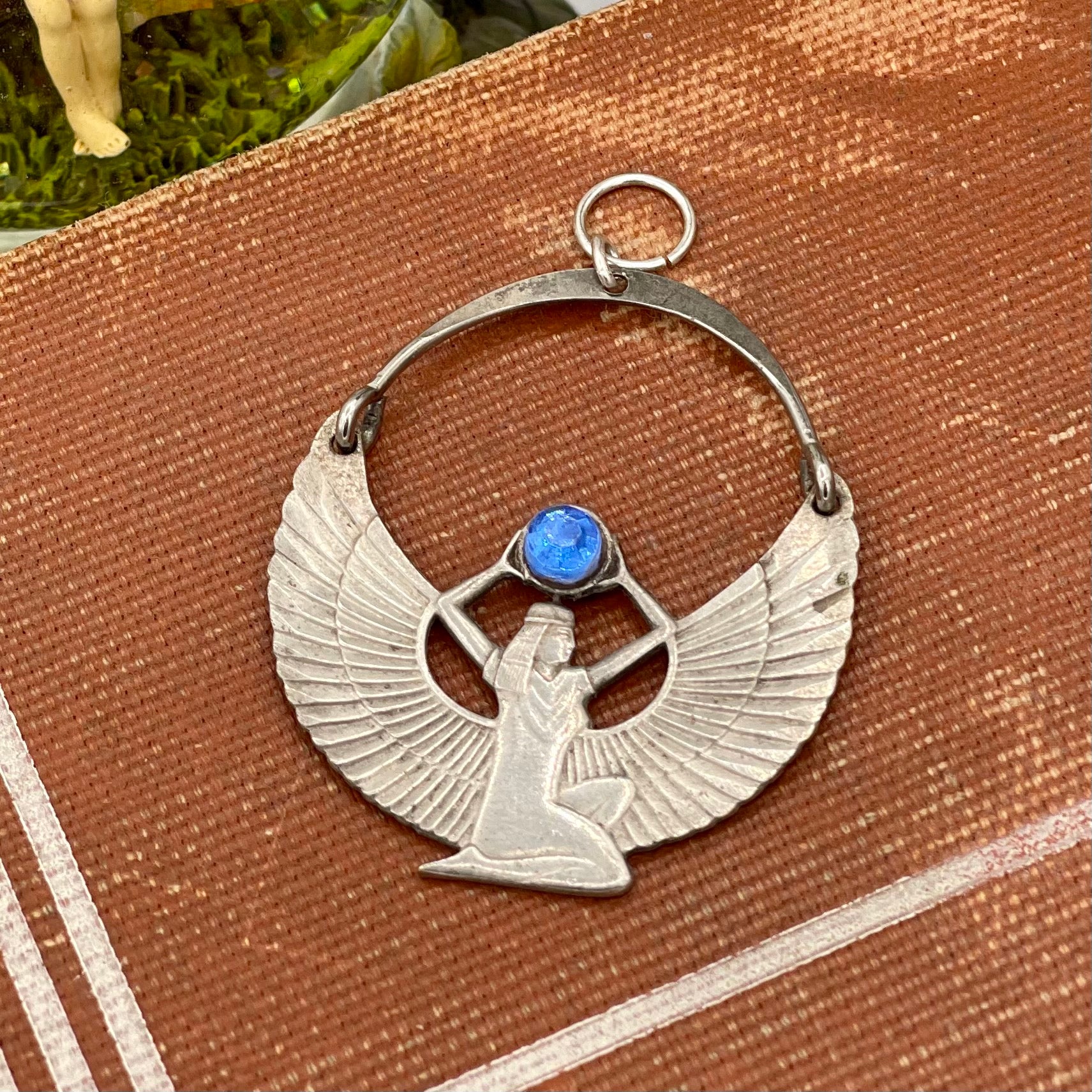 1970’s Winged Goddess Egyptian Statement Pendant