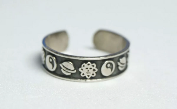 Vintage Mexico Sterling Silver Celestial Planets Ring 🪐