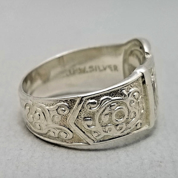Unique Vintage Sterling Silver Belt Ring