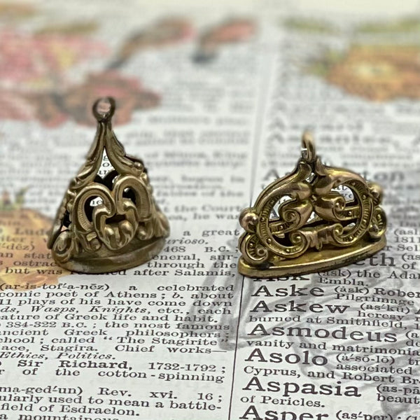 Antique Gold Filled Watch Fob Engraved (“FB”)