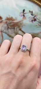Vintage Sterling Silver Amethyst Ring