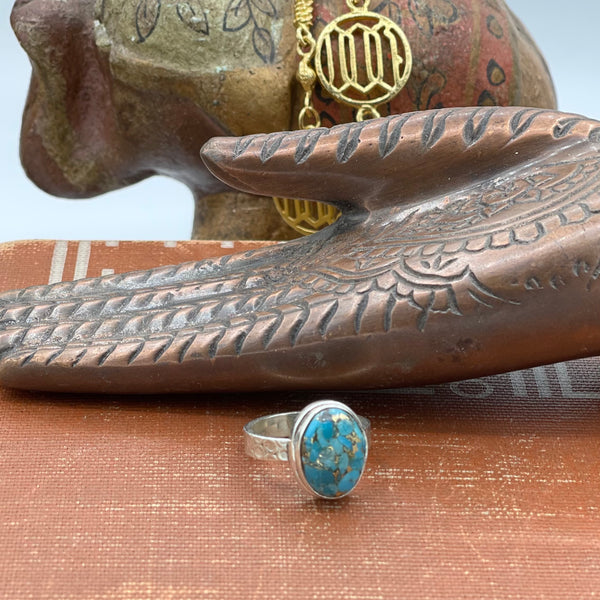 Arizona Mojave/Mohave Turquoise (7.2 ct) Sterling Silver Ring