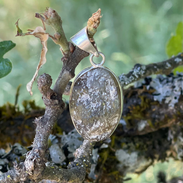 Rough Cut Natural Labradorite Pendant