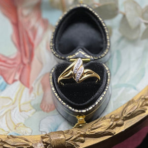 Vintage 14kt Gold Plated Sterling Silver Ring - Two Tone