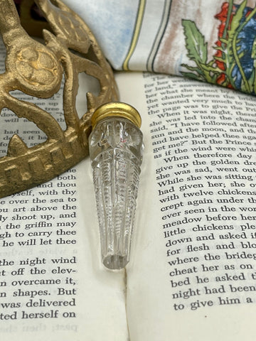 Cut Glass Tear Catcher with Screw Cap