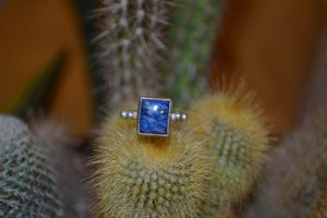 Handmade Grounding Lapis Sterling Silver Ring