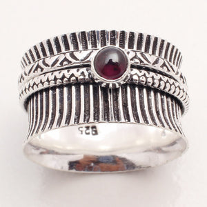 Meditation Garnet Ring